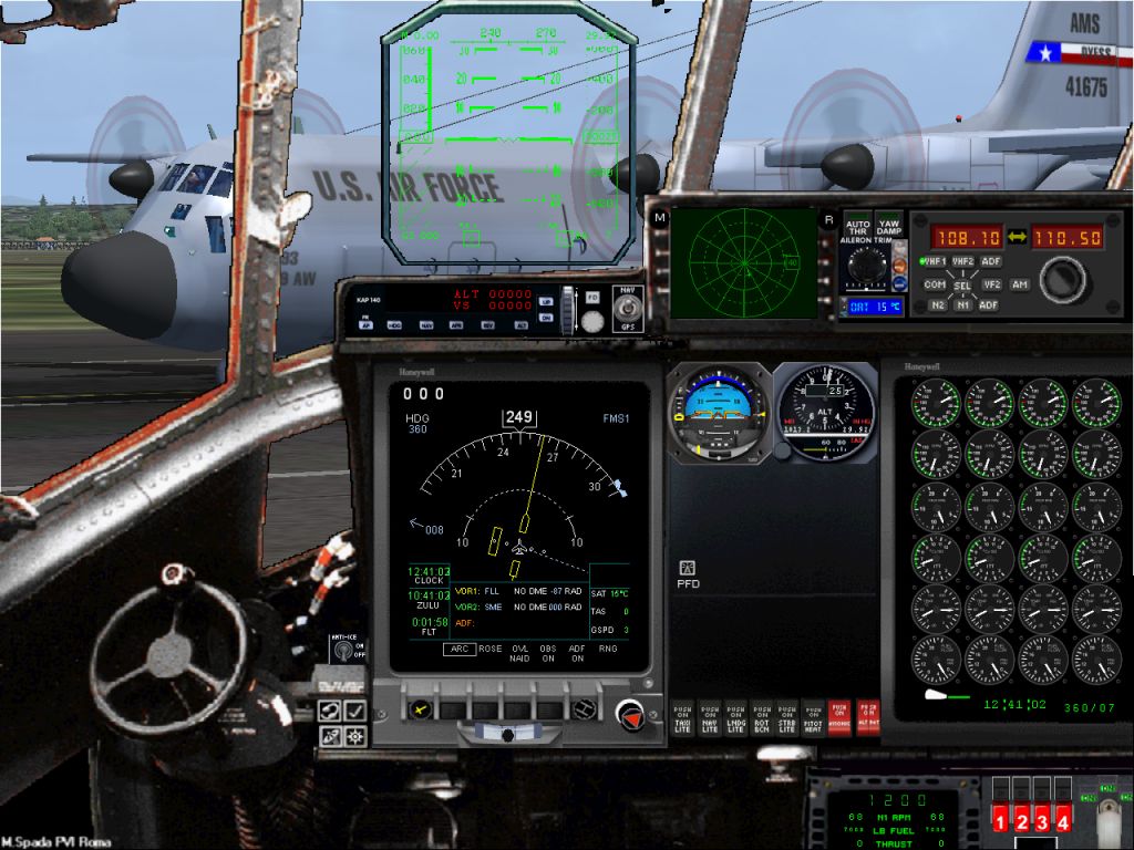 New, Renovated Fs2004 Panel For Hercules C-130J
