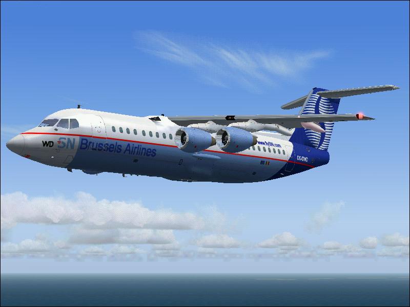 Bae 146-300, Snbrusels, Exelent 3D Model, Full Moving Animated, Ailerons, Rolling Wheels,