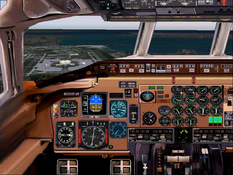 Fs2004 - Dc-9 Panel - Retouched And Air-Brushed Bitmap - Nav/Com 1 & 2 Functional On Main