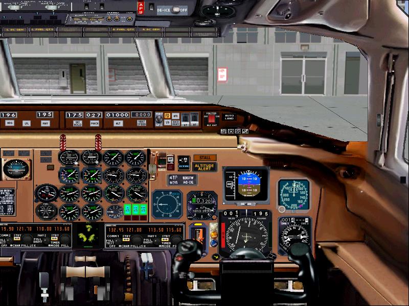 Fs2004 - Dc-9 Panel 1St Officer View - Retouched And Air-Brushed Bitmap - Nav/Com 1 & 2 Fu