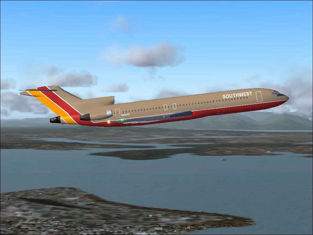 Southwest Airlines Boeing 727-227 Adv For Flight Simulator Fs2004 Original Model And Aircr