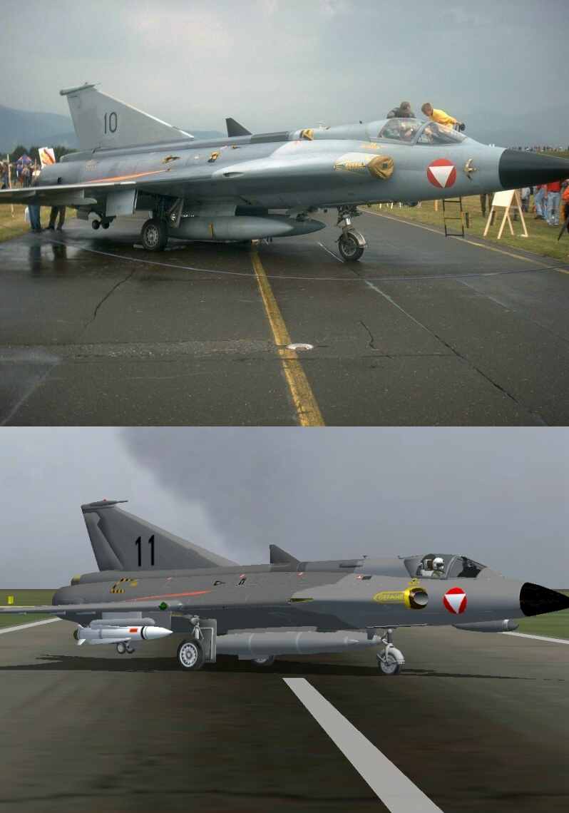 Fs2002/Fs2004 Saab J35Oe Draken