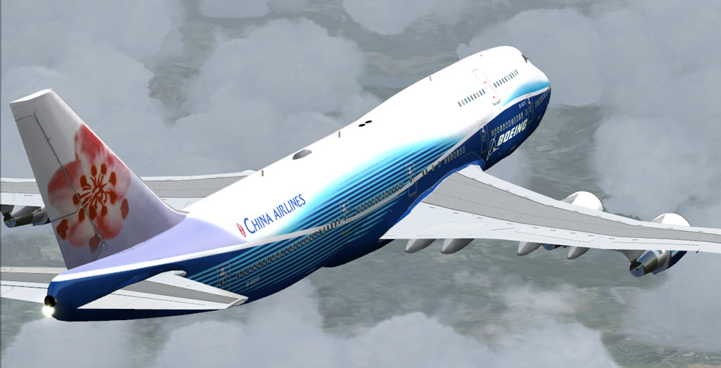 Fs2002/Fs2004 China Airlines 747-400 Dreamliner Aircraft By Project Opensky