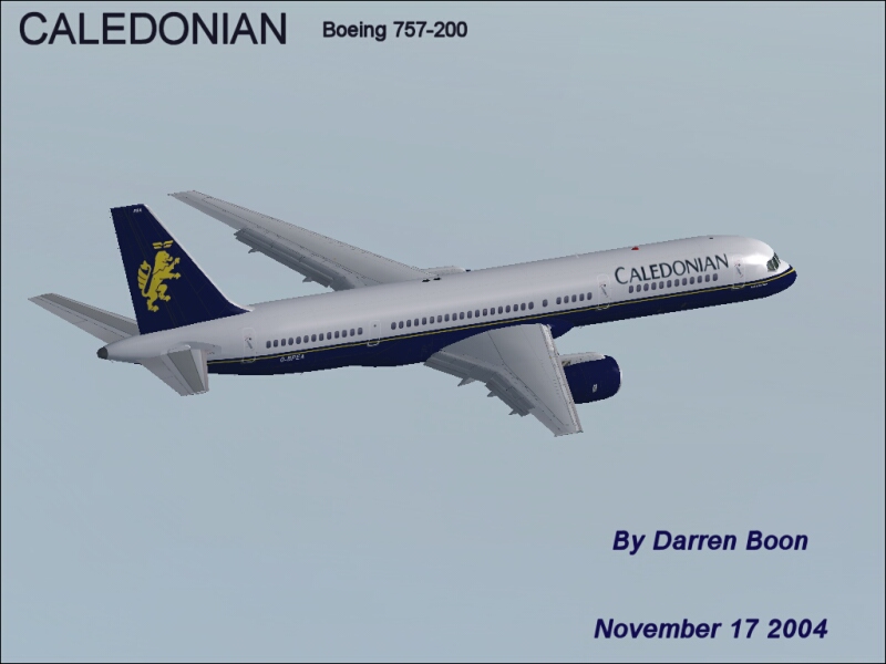 Caledonian 757-200, G-Bpea, As Seen In Late 1993 :-) Model And Blank Textures By Project O