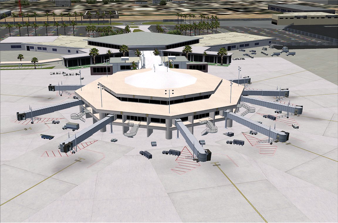 Fs2004 Palm Springs International Airport Detailed Scenery For Palm Springs International