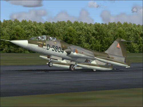 Fs2004 Repaint Of A Dutch Tf-104G D-5804 And A Grey F-104G D-8121 These 2 Starfighter Are — 1