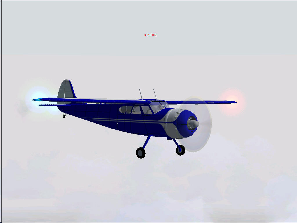 Cessna 195 (Blue) For Microsoft Flight Simulator 2004 Original By Mike Stone Repainted And