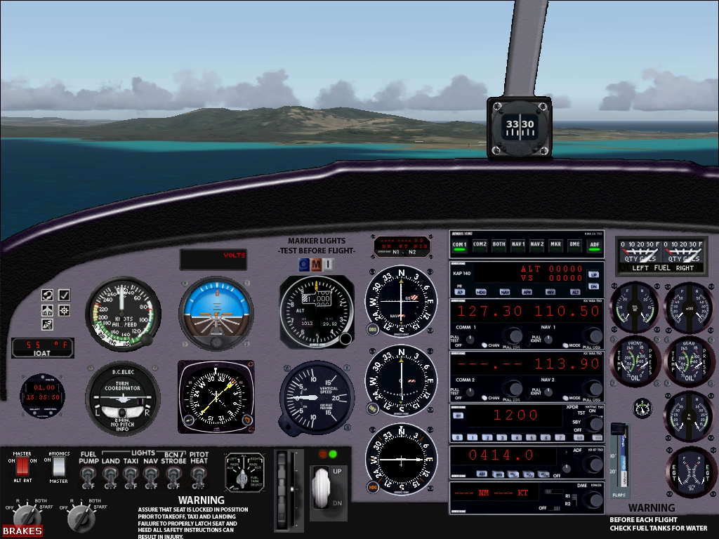 Fs2004 Cessna 337 Skymaster 2D Panel With Bendix King Avionics