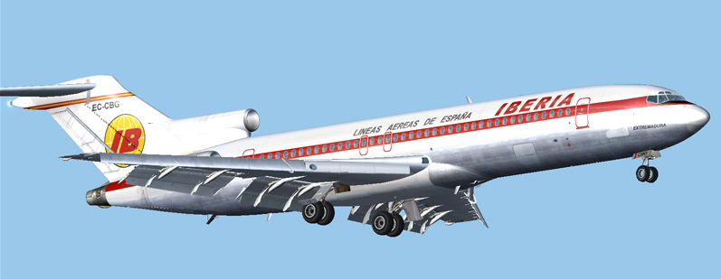 Iberia Old Colors Boeing 727-200 This Is Repainted Textures Of Vistaliners Boeing 727-200A