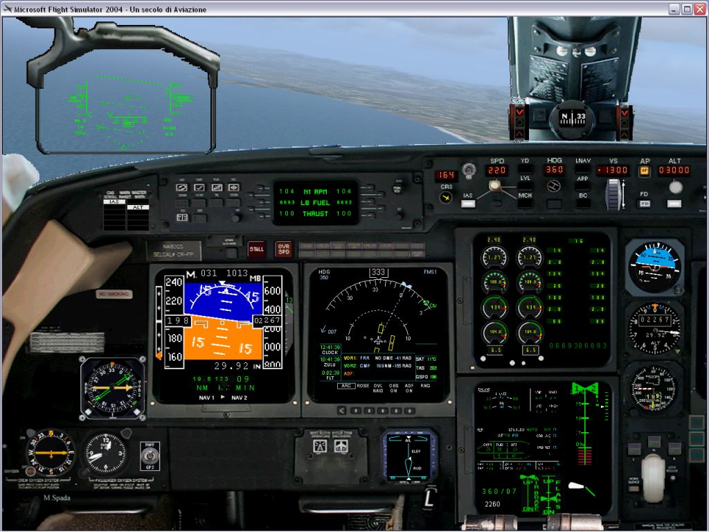 Fs2004 Panel For Gulfstream Bizjet Made By Marco Spada Using Picturerealistic Bitmaps (Mai