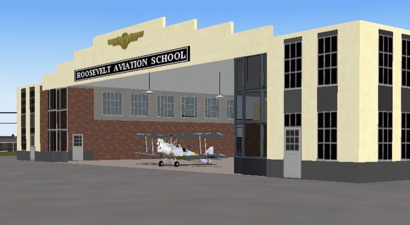 Fs2004 Scenery - Roosevelt Field - The Golden Age Era Of The 30S
