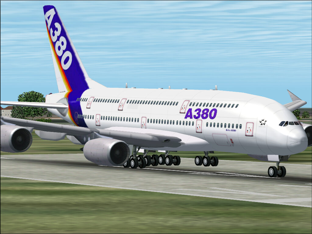 A380 - Airbus Industry House Paint And Ground Paint, For Fs2004 And Fs2002 — 1