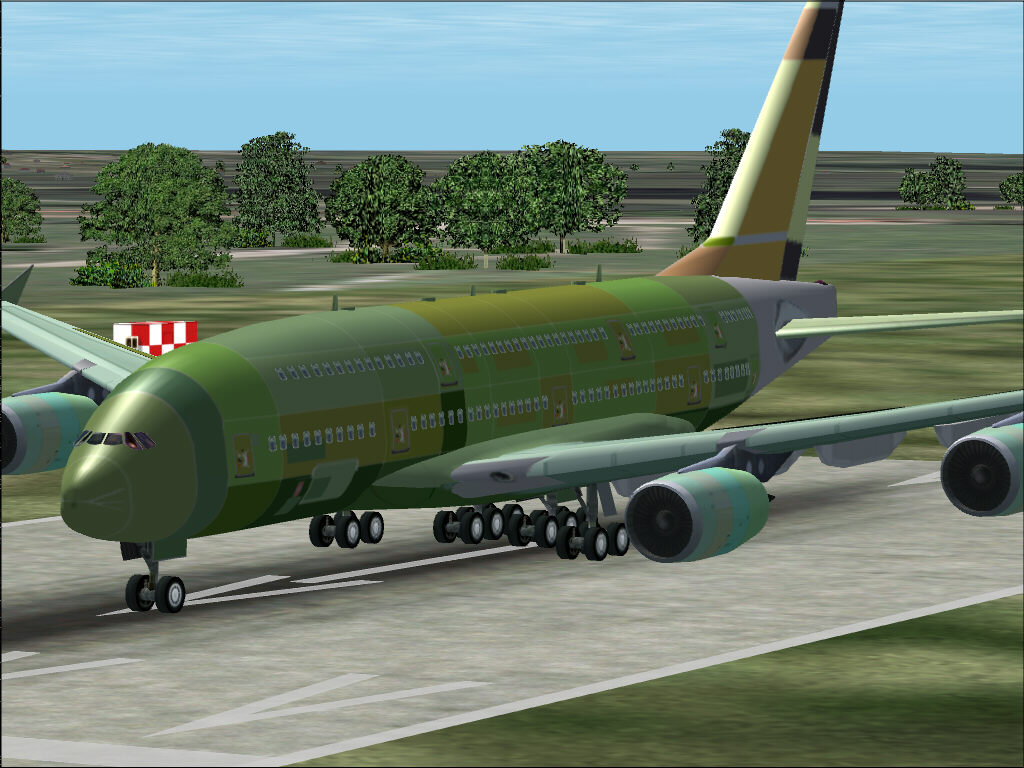 A380 - Airbus Industry House Paint And Ground Paint, For Fs2004 And Fs2002