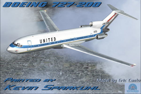 Fs2004 Vistaliners, United Boeing 727-200
