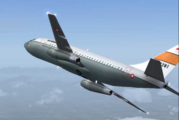 Fs2004 B737-200 Tentara Nasional Indonesia - Angkatan Udara, For Ai Traffic