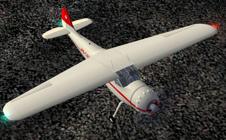 Fs2004 Cessna 195 Hb-Cat Real Livery For This C195 Used In Switzerland In The 60.Cessnas B — 1