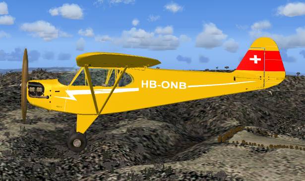 Fs2004 Piper L-4H Hb-Onb Real Livery To One Swiss L-4H (S/N° 44-79767) Based To Basel-Mulh