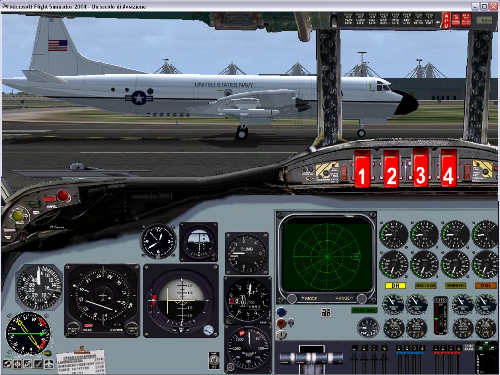 Fs2004 Panel For Lockeed L-188 Orion Made By Marco Spada Using Tailored Bitmaps And Third