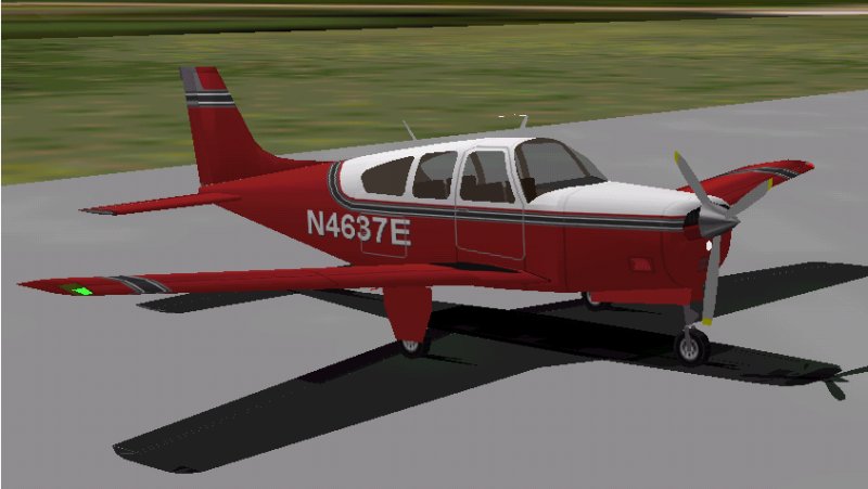 Flightsim Fs2004/Fs98 1966 Beech Debonair C33A, All Original Model, Full Moving Parts, Tra