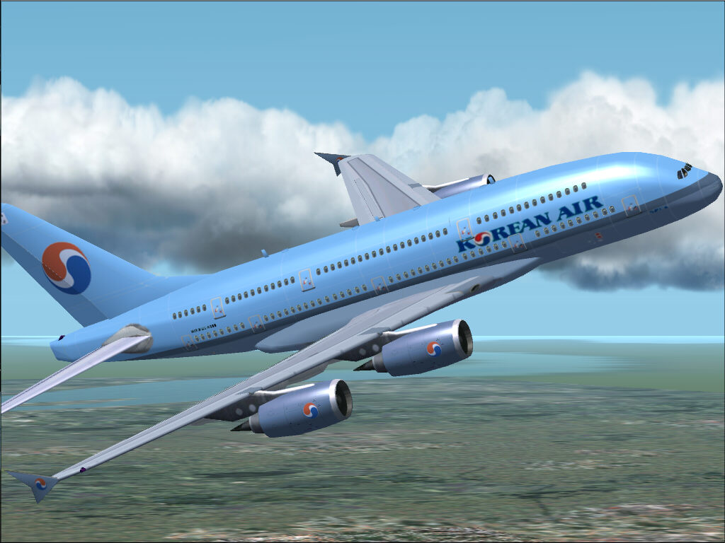 A380 - Korean Air, For Fs2004 And Fs2002