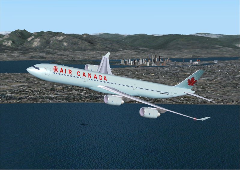 Airbus A340-500 In Air Canadas New Livery; Utilizing Flight Simulator Painters Excellent A