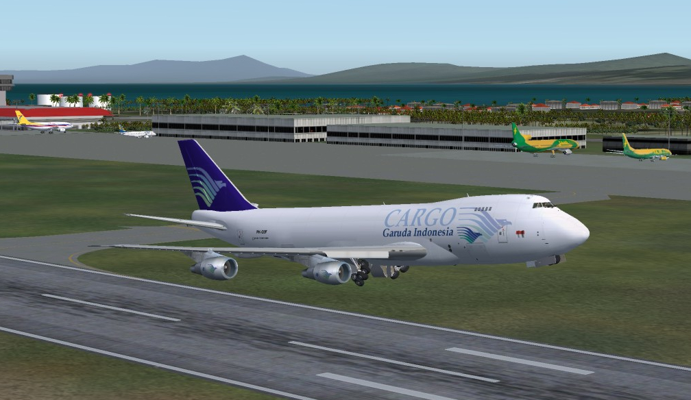 Flightsim Fs2004/Fs9/Fs2002 Posky Boeing 747-2U3 Garuda Indonesia Cargo