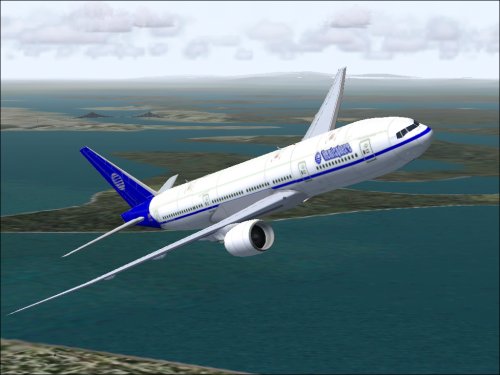 Fs2002 Meljet Boeing 777-236 In Hemisphere Virtual Airlines Livery Aircraft By Melvin Rafi