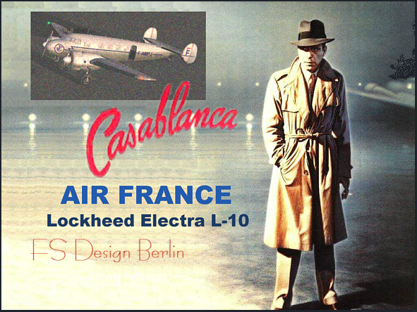 Fs2004 Casablanca Air France Lockheed L-10A Electra, Registration F-Ampj