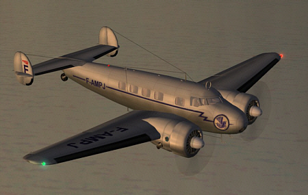 Fs2004 Casablanca Air France Lockheed L-10A Electra, Registration F-Ampj