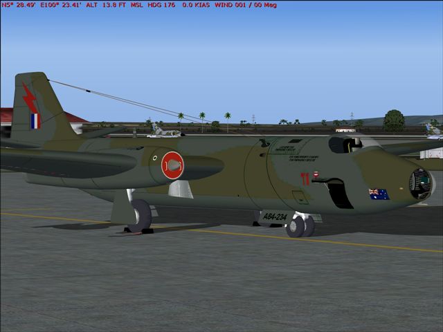 Raaf Canberra Bomber Three Fully Animated Models,Clean, Tip Tank And Armed