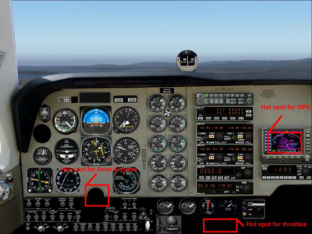 Fs2004 Beech Baron Panel