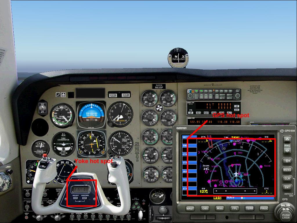 Fs2004 Beech Baron Panel
