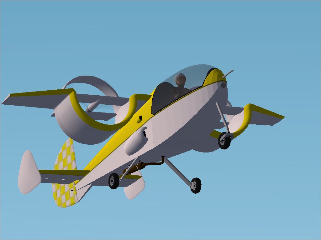 Fs2002/Flightsim Fs2004/Fs9 Unreal Aviation Uacw-1 Channelwing Homebuilt