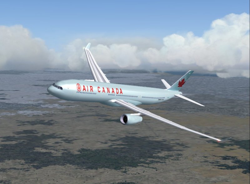 Airbus A330-300 In Air Canadas New Livery; Utilizing Flight Simulator Painters Excellent A