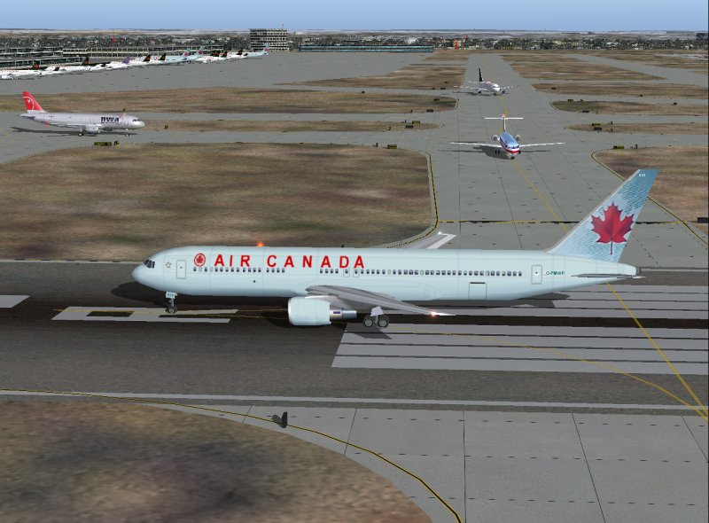 Boeing 767-300 In Air Canadas New Livery; Utilizing Flight Simulator Painters Excellent B7