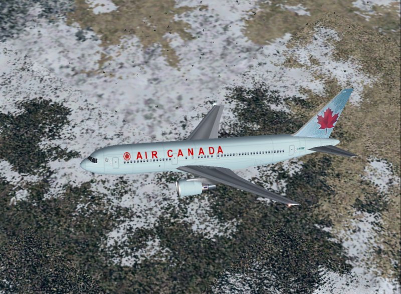 Boeing 767-200 In Air Canadas New Livery; Utilizing Flight Simulator Painters Excellent B7