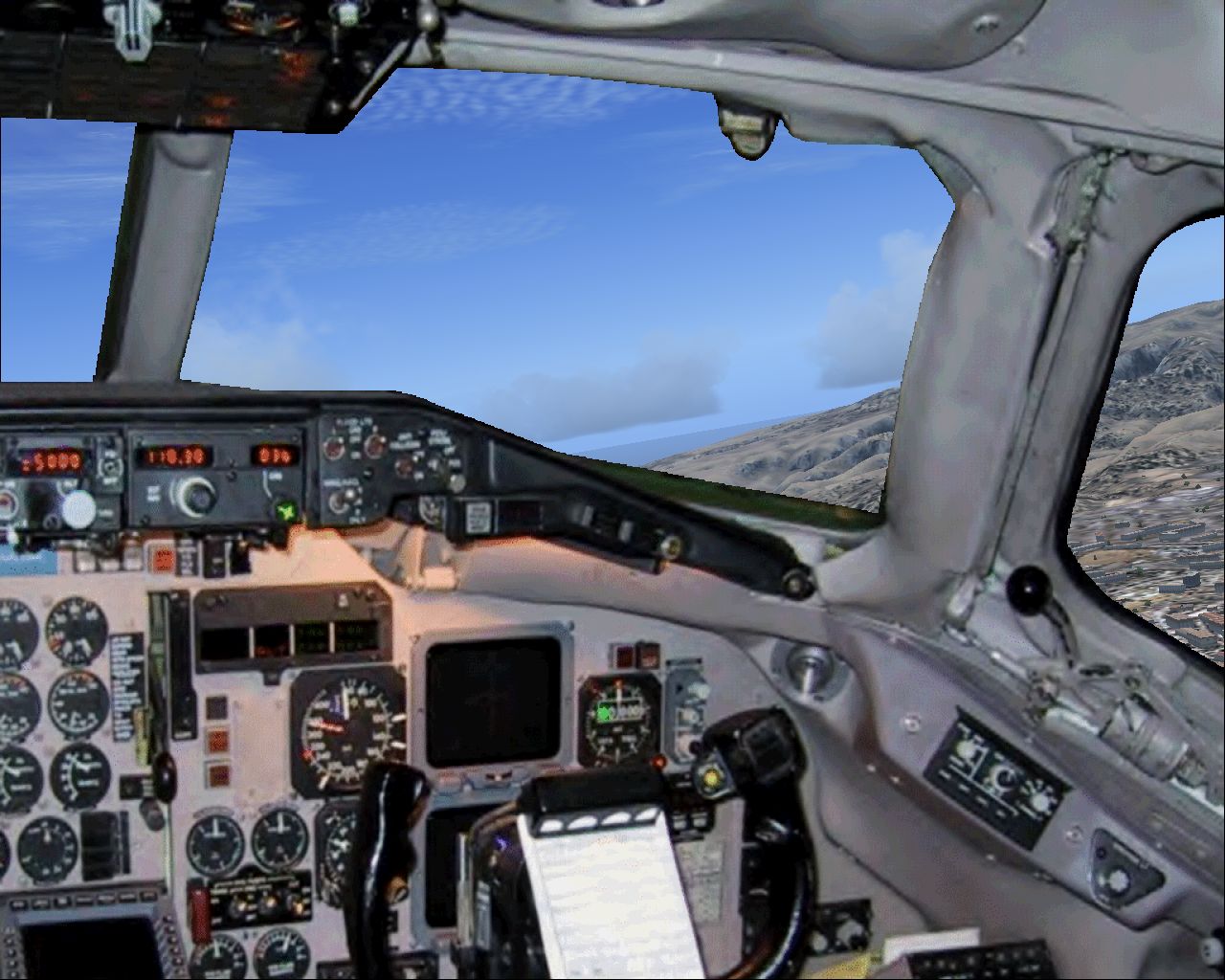 Fs2004 Picturerealistic Md-90-Panel With Wingviews For Sga-Aircraft Made By Horst Paetzold