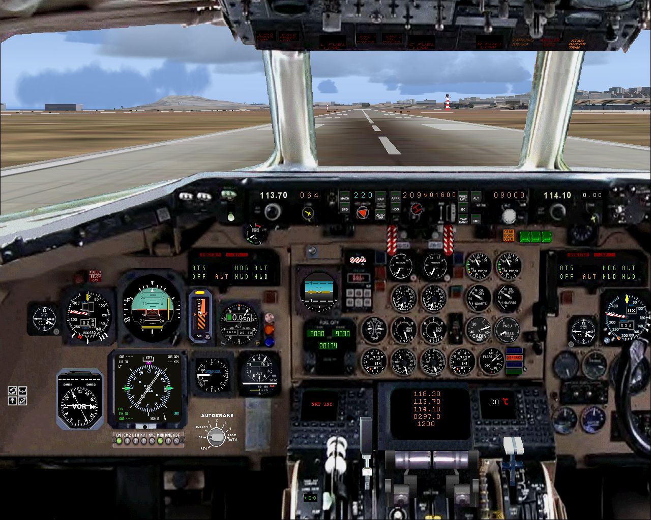 Fs2004 Picturerealistic Md-90-Panel With Wingviews For Sga-Aircraft Made By Horst Paetzold