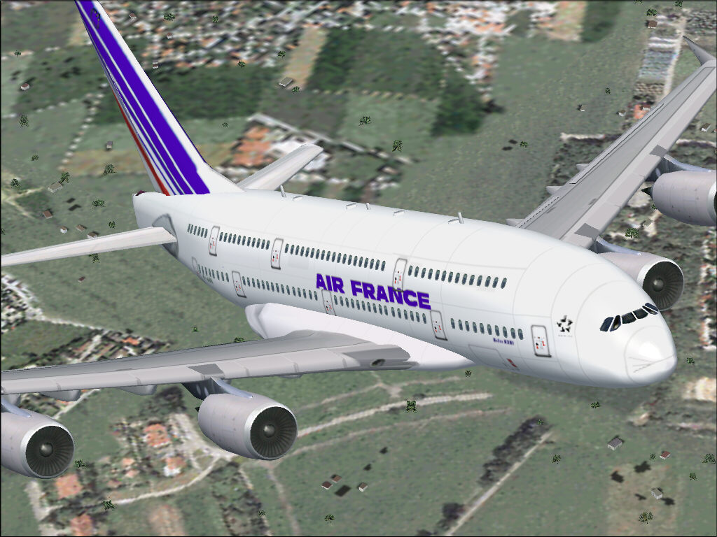 A380 - Air France, For Fs2004 And Fs2002