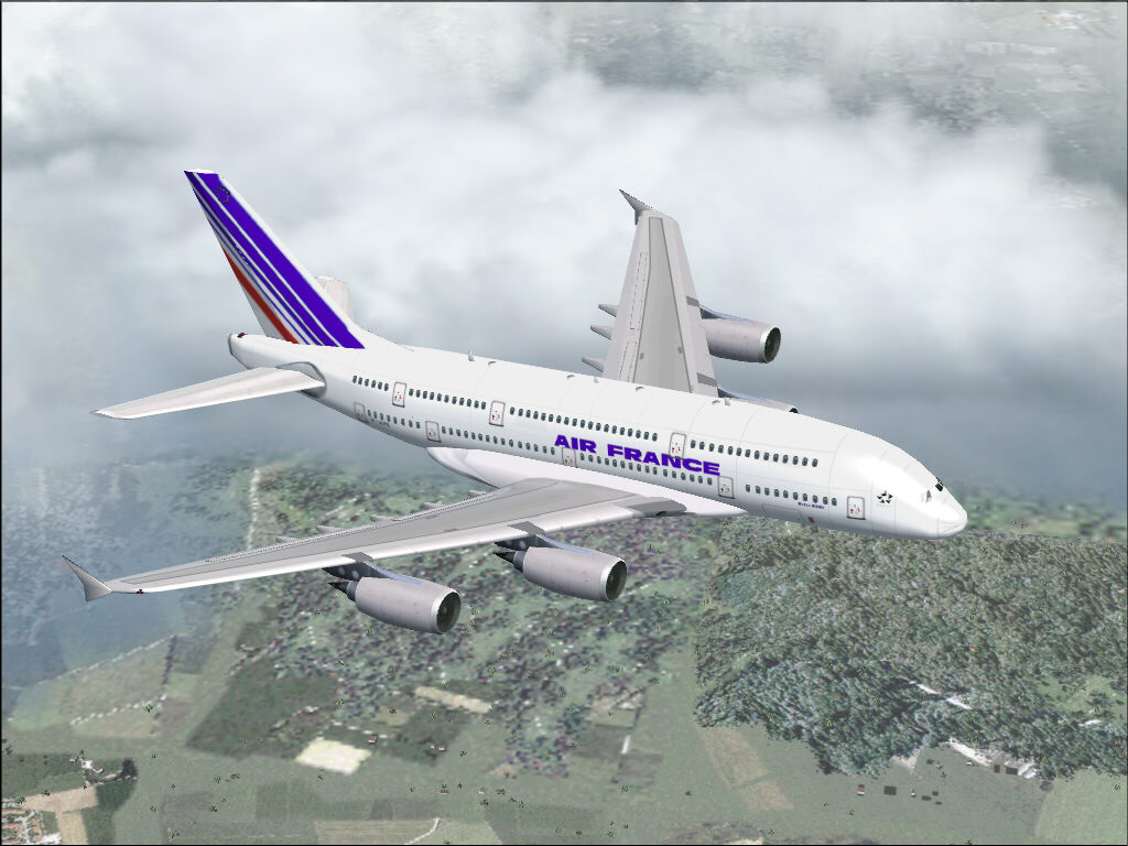 A380 - Air France, For Fs2004 And Fs2002
