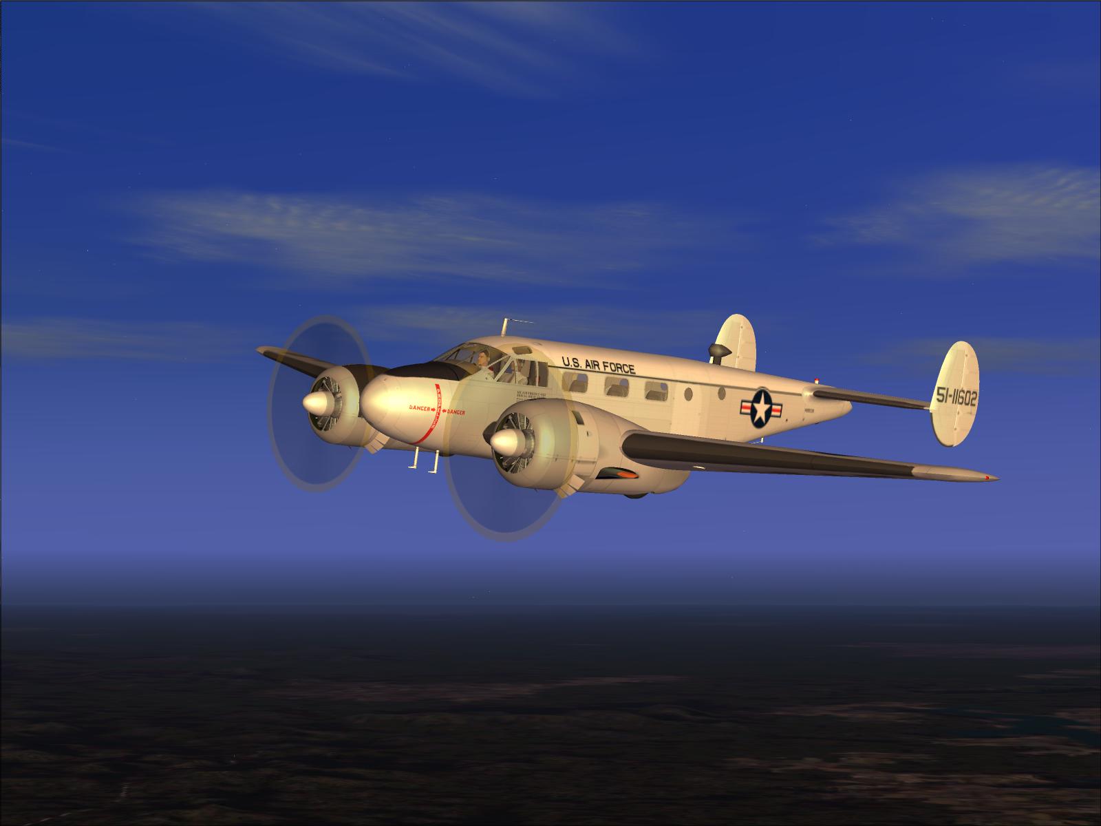 Fs2004 Beechcraft C-45G Expediter Usaf A Complete Redesign By Cliff Presley That Converts