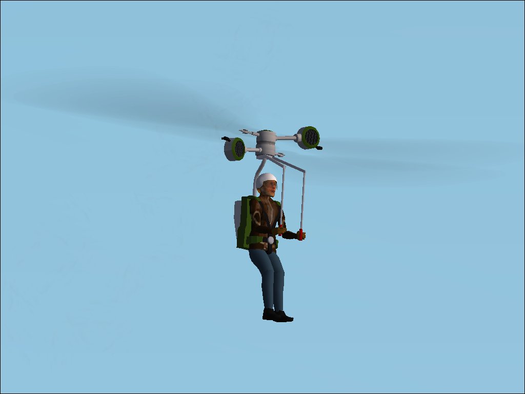 Fs2002/Flightsim Fs2004/Fs9 Unreal Aviation Skywalker Strap-On Helicopter