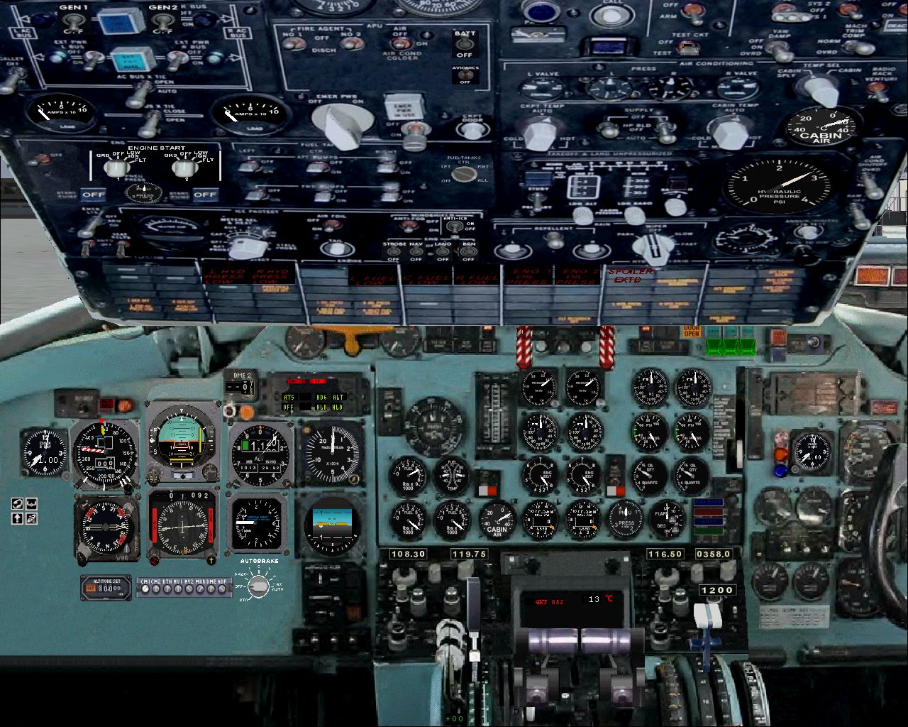 Fs2004 Panel - Dc9-10 Picturerealistic In Blue This Is My First Upload Of A Complete Panel — 1