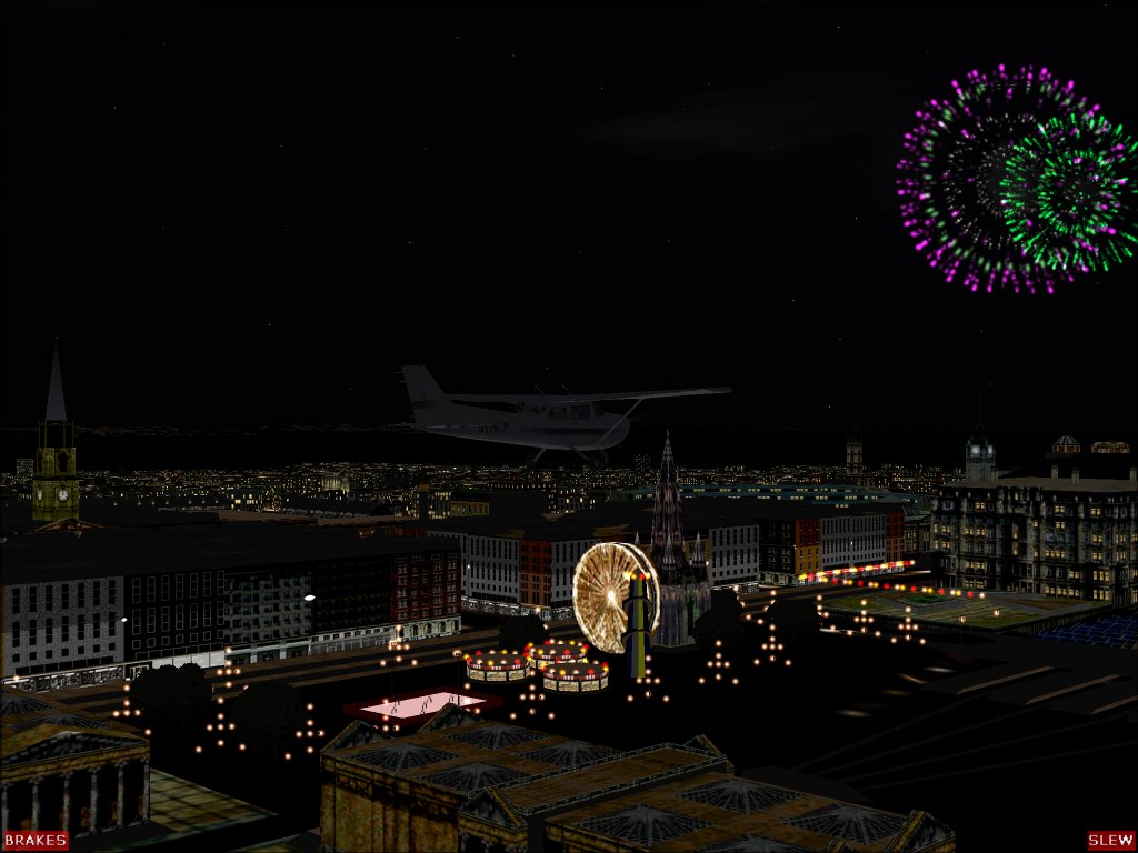 Fs2004 Edinburgh-New Year Party Based On Highly Detailed Night Textured Scenery For Edinbu