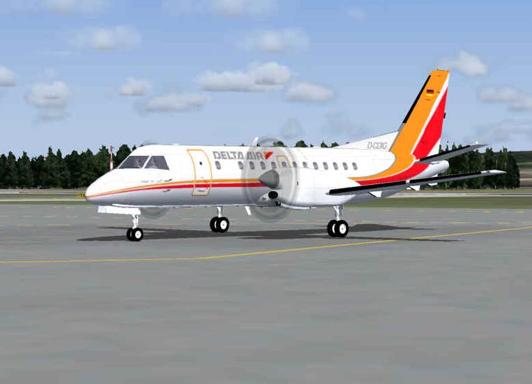 Fs2004 Saab 340 Delta Air The Sf340 Was Originally Developed As A Cooperative Venture Betw