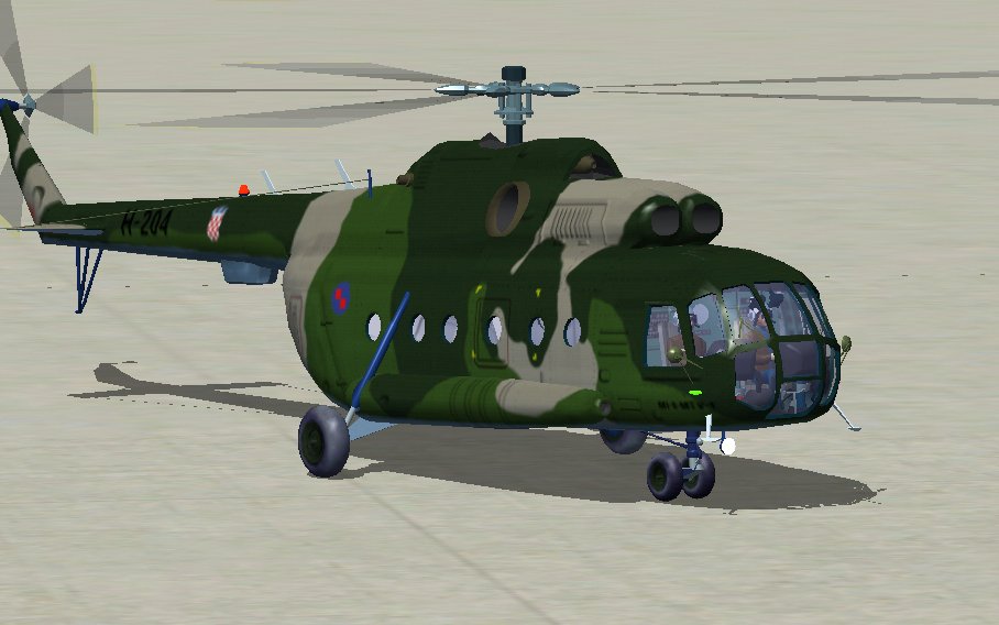 Mil Mi-8T Hip Helicopter For Fs2004 In Croatian Airforce New Repaint Requires Vladimir Zhy