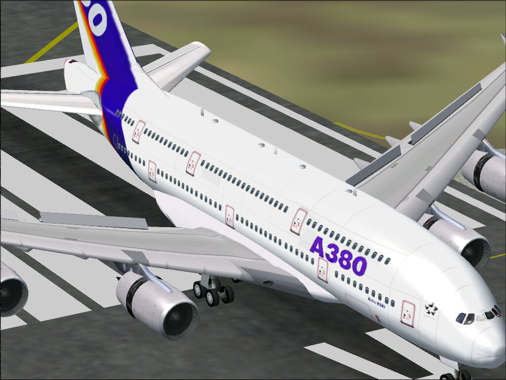 A380 - Version2 New Model, For Fs2004 And Fs2002