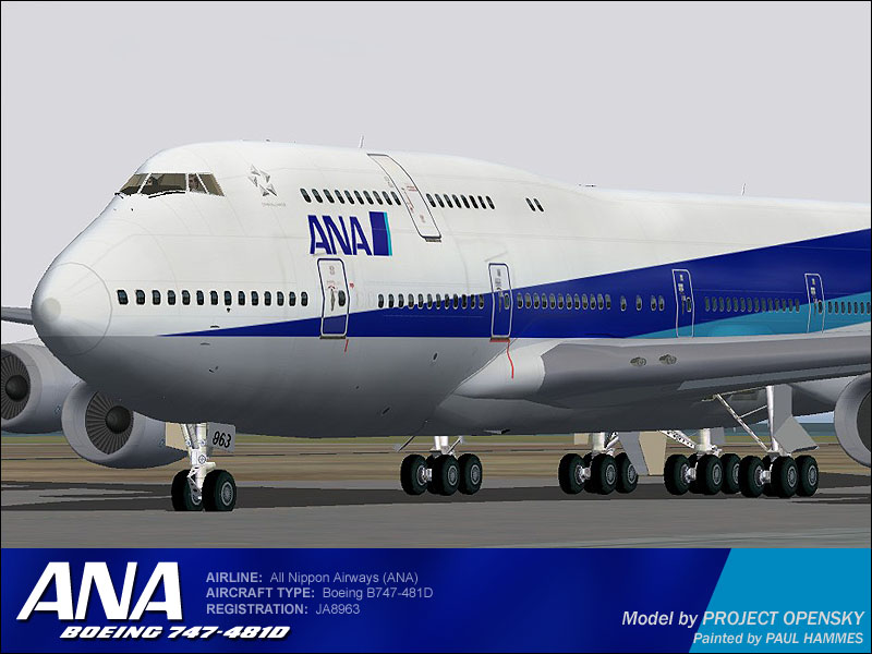 Project Opensky Boeing 747-400 Domestic For Fs2002/Flightsim Fs2004/Fs9 Exclusively Ge Pai