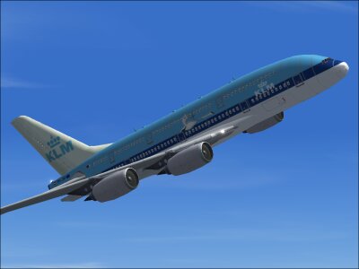 Fs2002/Fs2004 Textures Exclusively For Airbus 380 Klm This Is A Klm Texture For The A-380