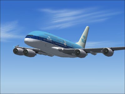 Fs2002/Fs2004 Textures Exclusively For Airbus 380 Klm This Is A Klm Texture For The A-380